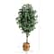 6ft. Ficus Artificial Tree with Natural Trunk in Handmade Natural Jute Planter with Tassels